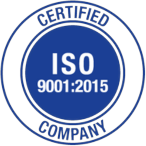 ISO 9001:2015 certified company badge